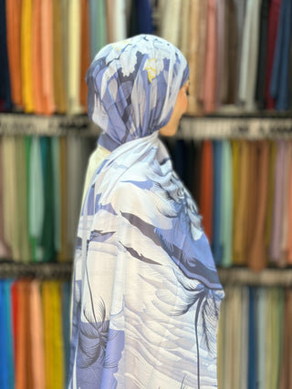 Châle Lina Palmier - Violet Noir