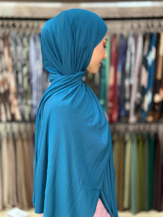 Châle Peigné - Pétrole foncée