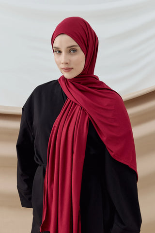 Châle Peigné - Cerise