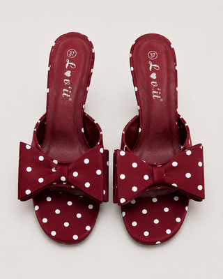 Sandale Polka Chic - Bordeaux