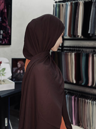 Crepe Chiffon Premium - Brun Amer