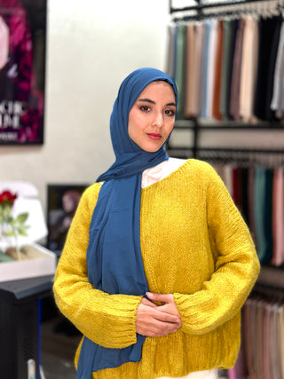 Crepe Chiffon Premium - Bleu Pétrol