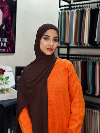 Crepe Chiffon Premium - Brun Amer