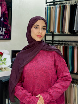 Crepe Chiffon Premium - Violet Foncée