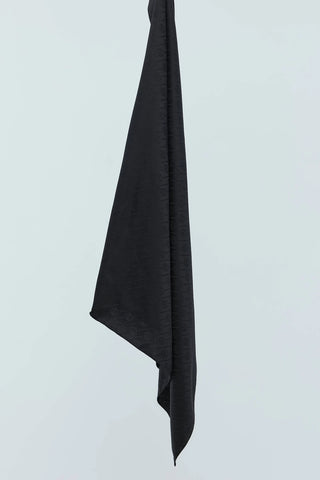 Châle Jacquard Motif Ligne MK - Noir
