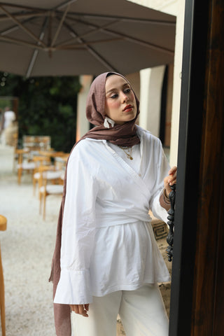 Châle Neo Pamuk - Brun Poussiéreux