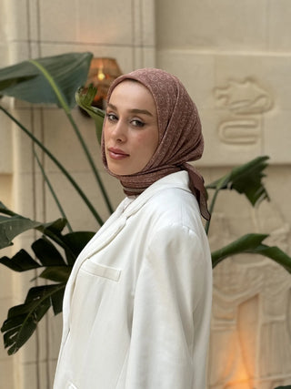 Foulard Cotton Motif MK - Caramel Amer