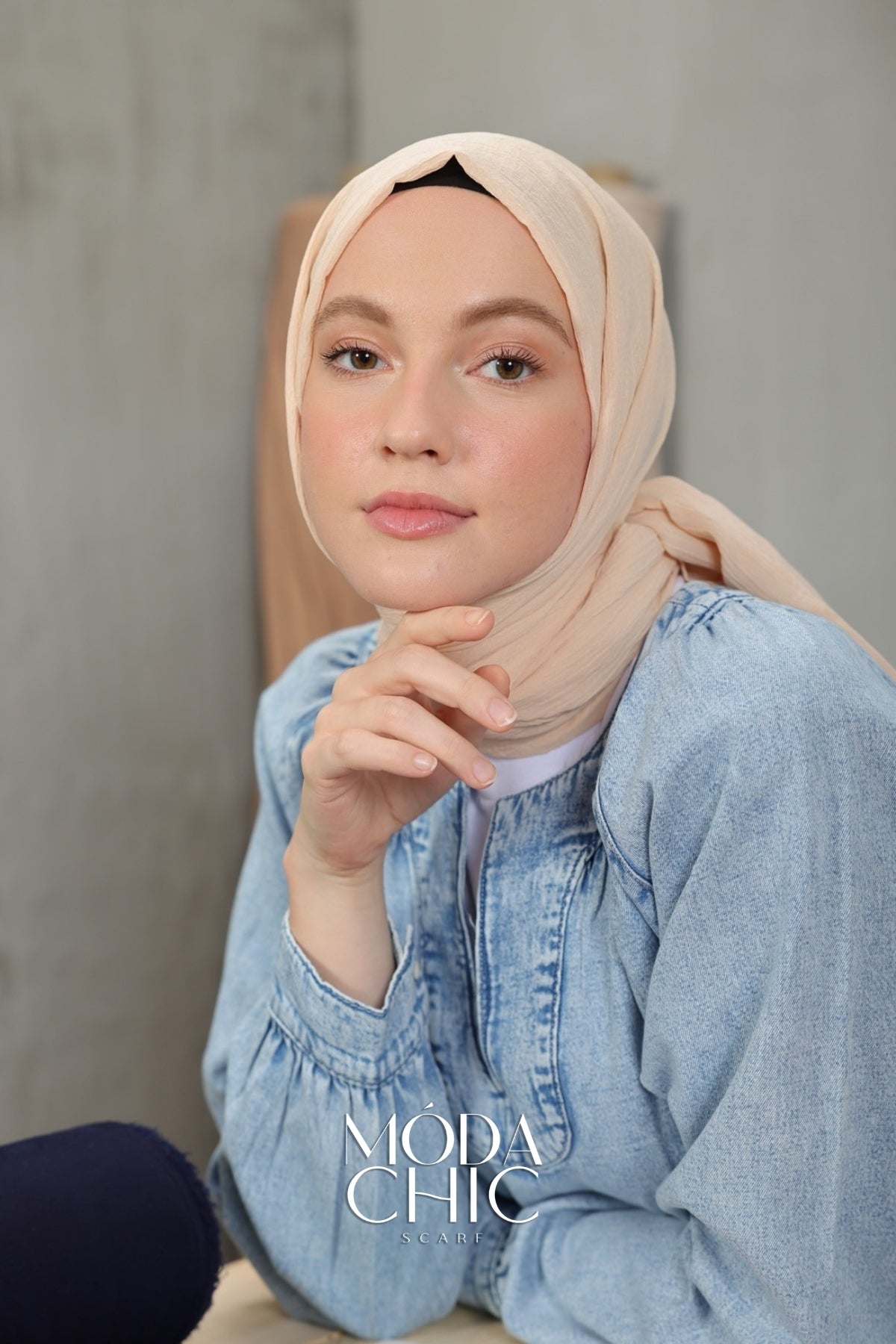 Châle Crinkle - Ivoire