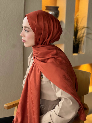 Châle Jacquard Motif Amande - Carrelage