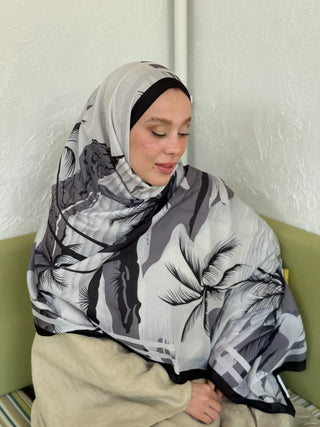 Châle Lina Palmier - Noir