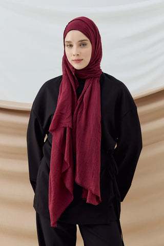 Châle Aya - Bordeaux foncée