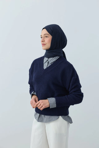 Châle Misto - Bleu Marine