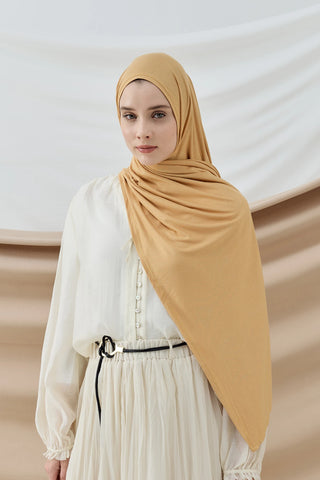 Châle Peigné - Jaune Safran
