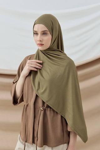 Châle Peigné - Olive Shell