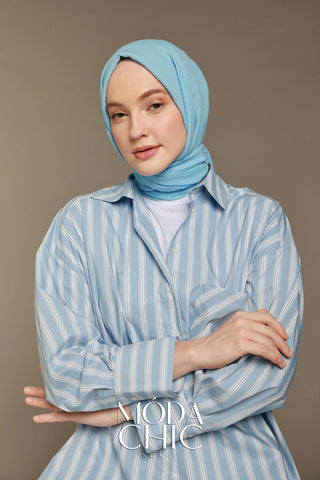 Carré Cotton - Bleu Clair