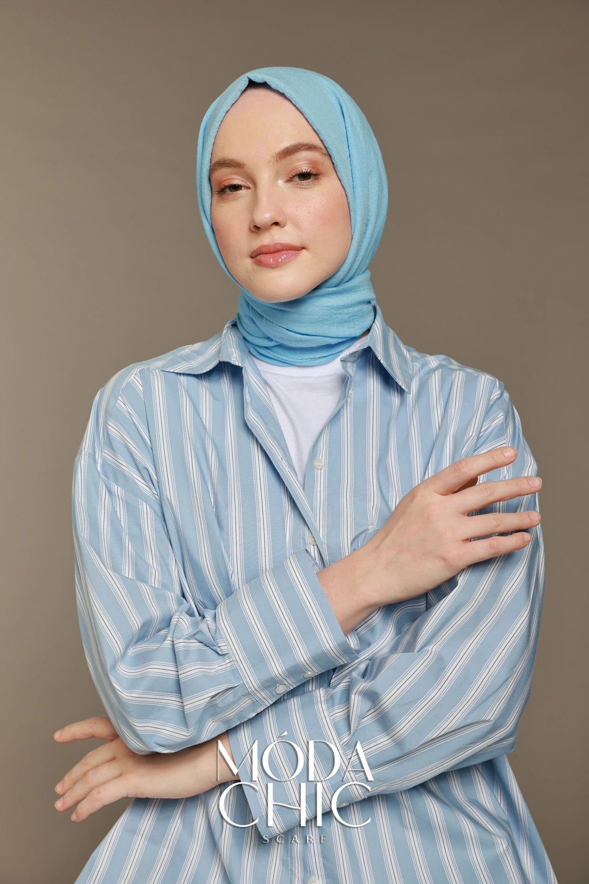 Carré Cotton - Bleu Clair