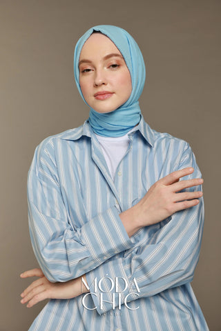 Carré Cotton - Bleu Clair