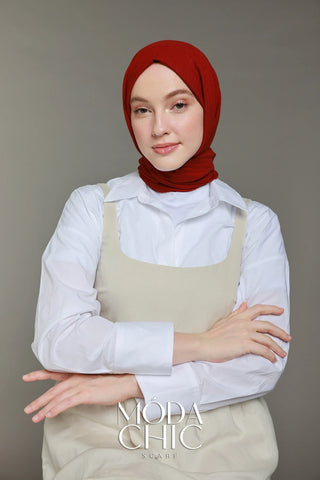 Châle Carré Cotton - Cerise