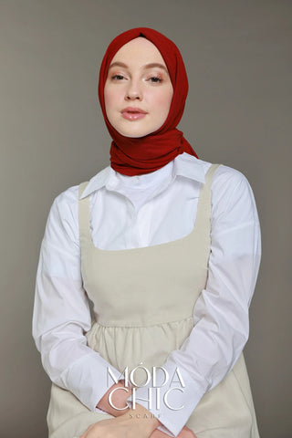 Châle Carré Cotton - Cerise