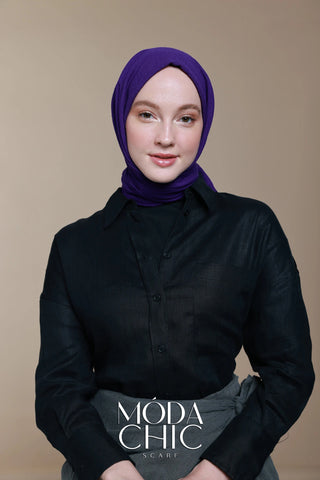 Carré Cotton - Violet Foncé