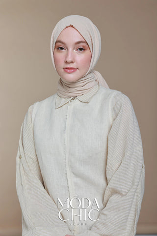 Châle Carré Cotton - Crème