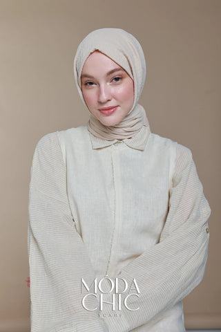 Châle Carré Cotton - Crème