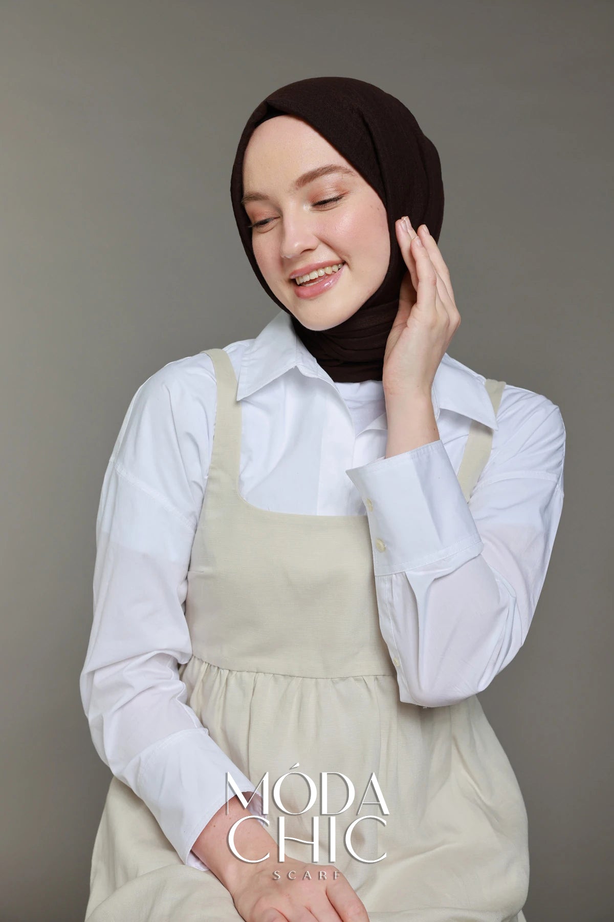 Carré Cotton - Brun Amer