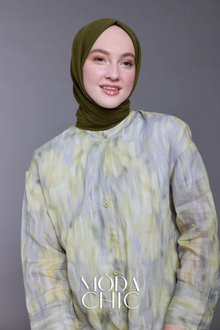 Châle Carré Cotton - Kaki