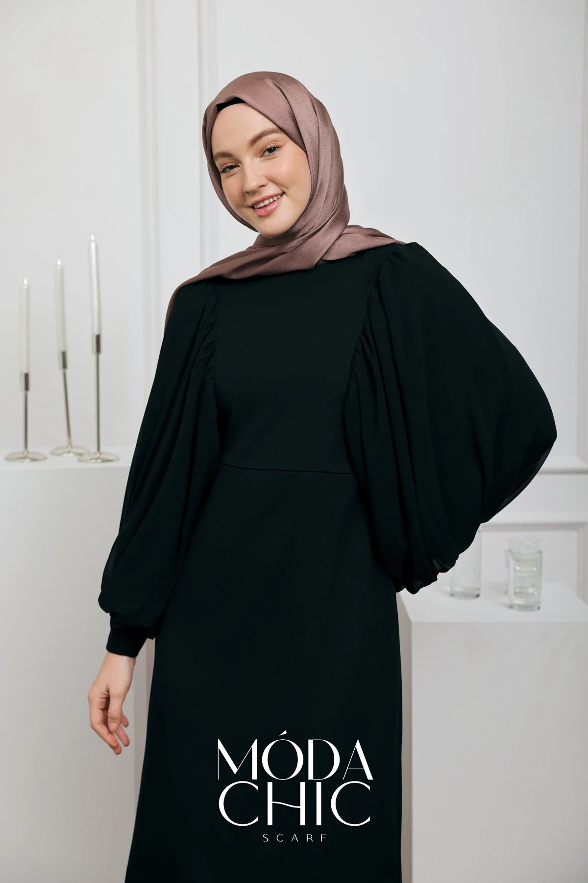 Satin Dévore - Marron Poussiéreux