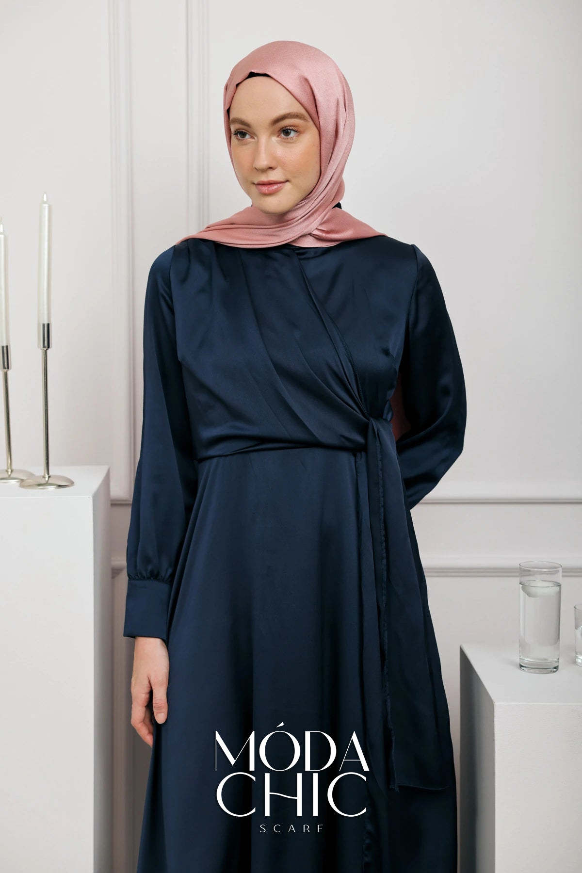 Satin Dévore - Rose