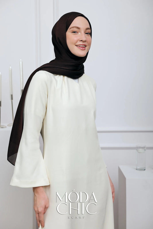 Satin Dévore - Brun Amer