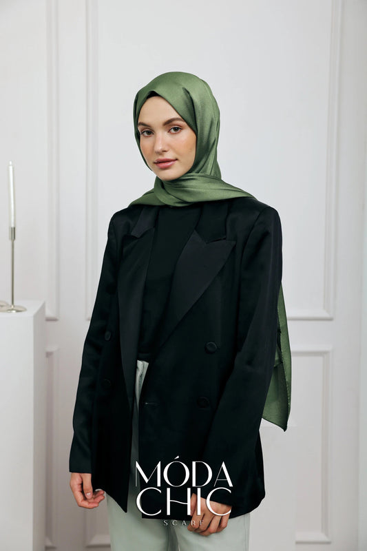 Satin Dévore - Kaki