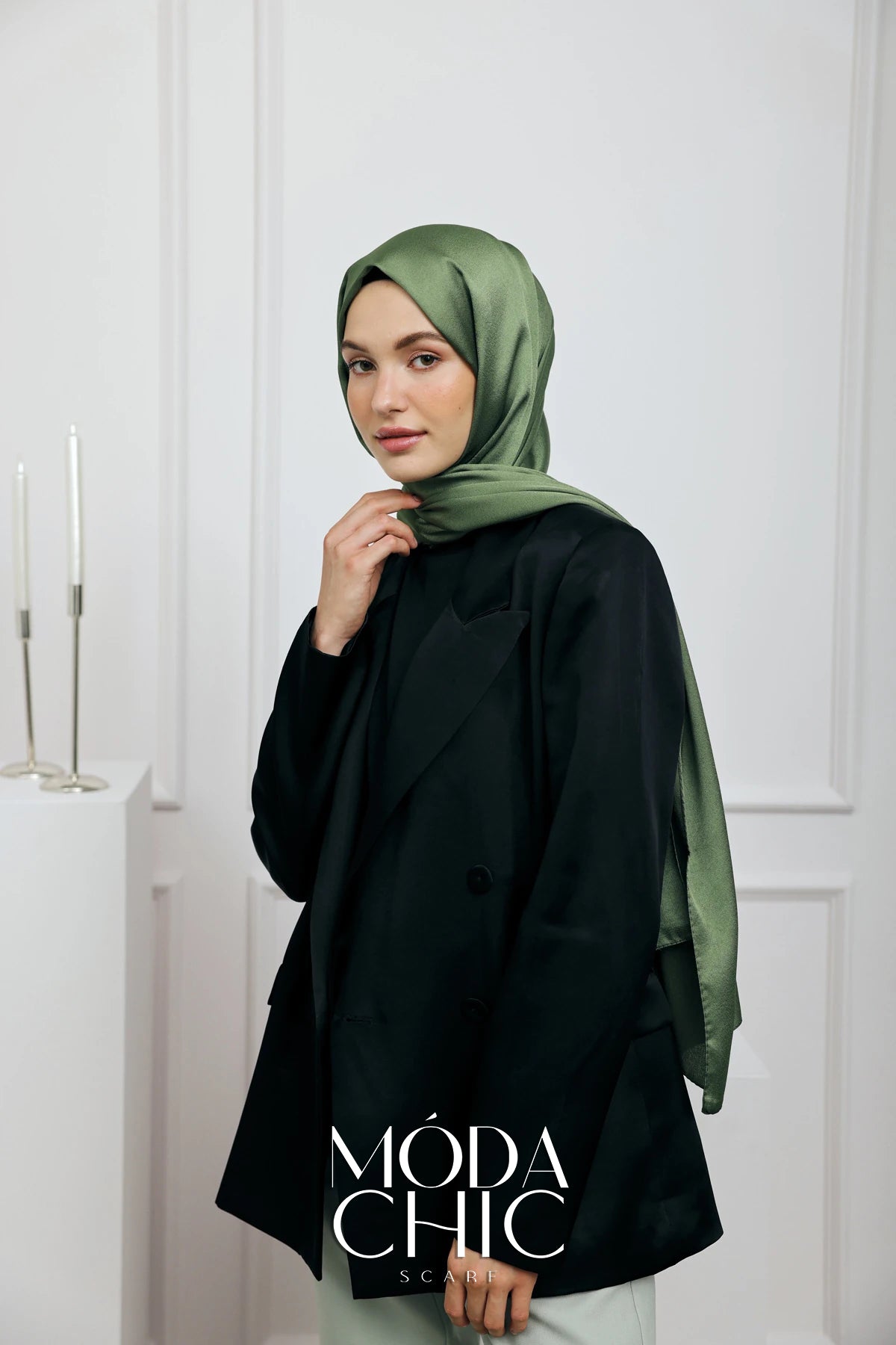 Satin Dévore - Kaki