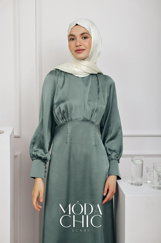 Satin Dévore - Blanc