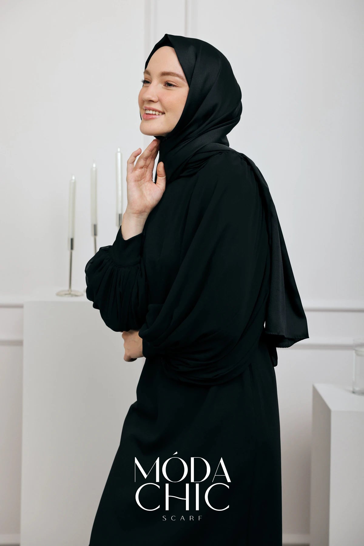 Satin Dévore - Noir