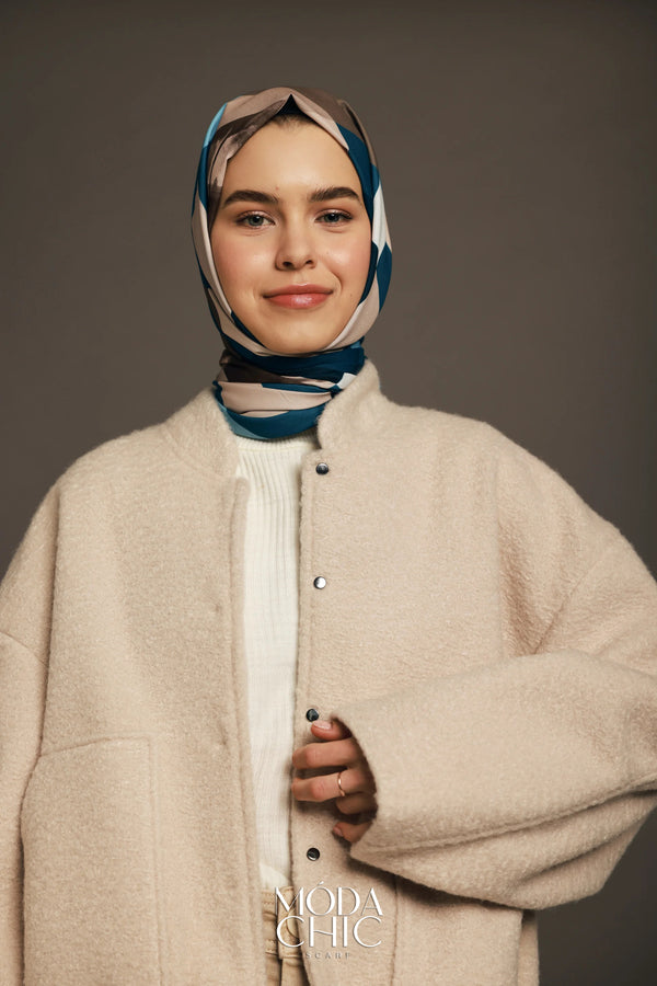 Motif Lys - Bleu