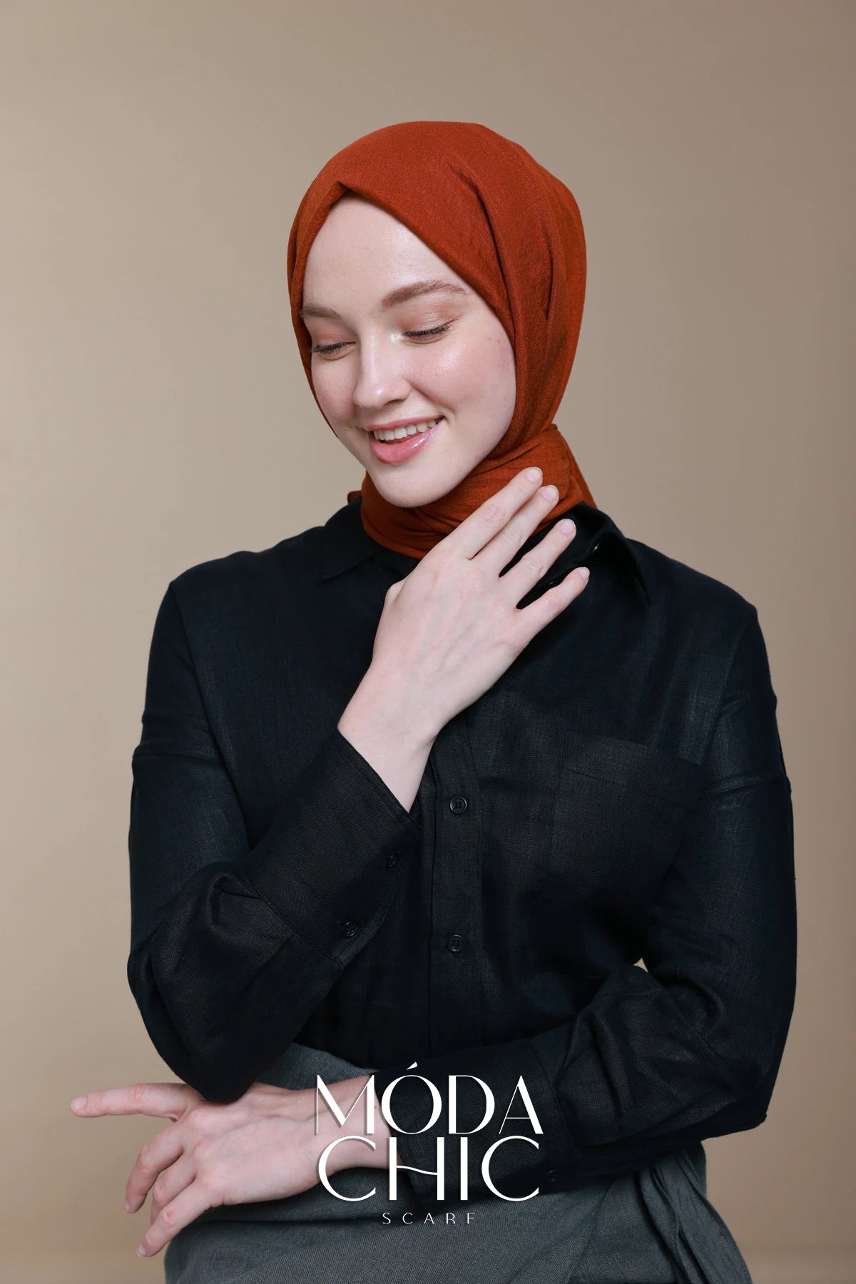 Carré Cotton - Tuile Foncée