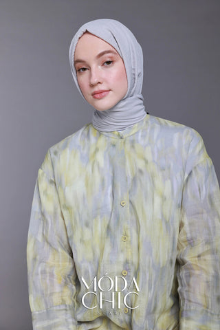 Châle Carré Cotton - Gris Clair
