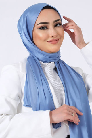 Châle Satin Cristal - Bleu Ciel, vue 3