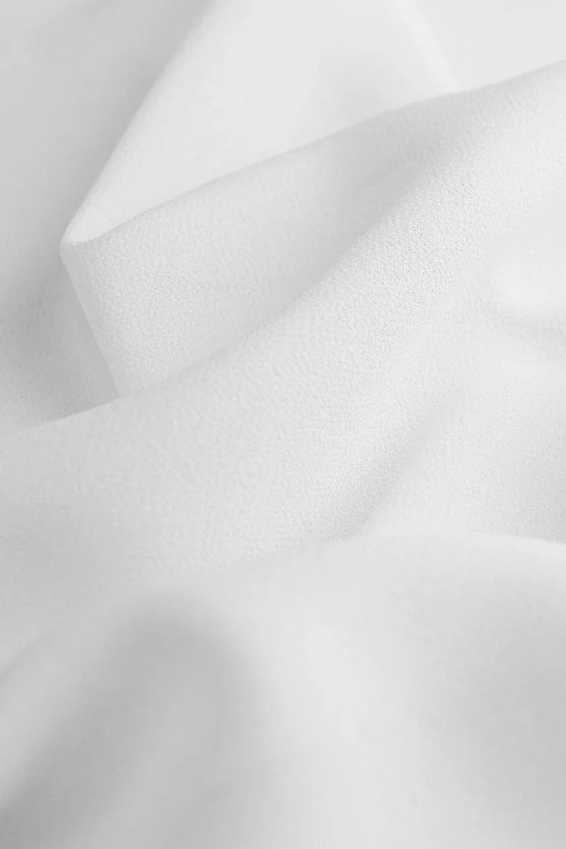 Hijab en Chiffon Premium – Blanc Doux