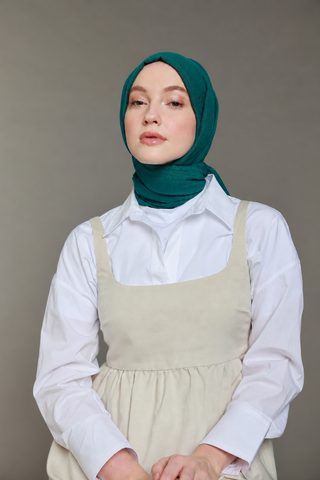 Châle Carré Cotton - Émeraude