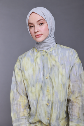 Châle Carré Cotton - Gris Clair