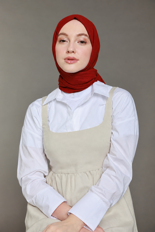 Châle Carré Cotton - Cerise