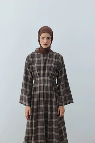 Foulard Aya - Brun Foncé — vue 1
