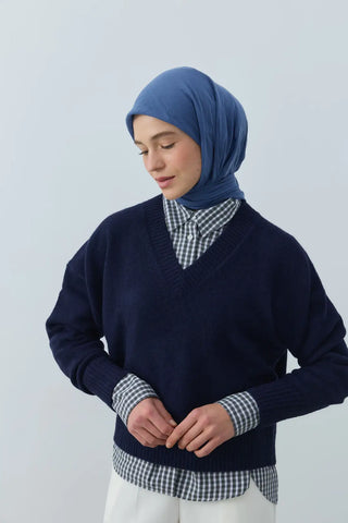 Foulard Aya - Indigo — vue 1