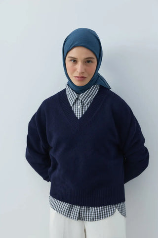 Foulard Aya - Pétrole Foncé — vue 1