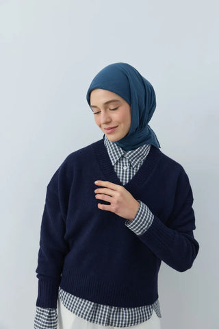 Foulard Aya - Pétrole Foncé — vue 2