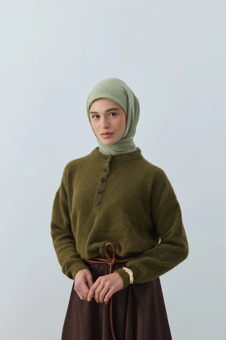 Foulard Aya - Vert Thé — vue 1
