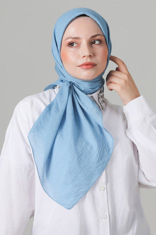 Foulard Eva Coton - Bleu Ciel, vue 1