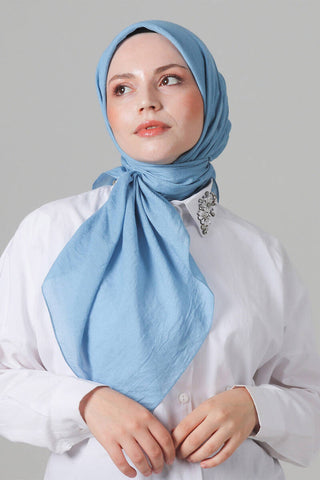 Foulard Eva Coton - Bleu Ciel, vue 2